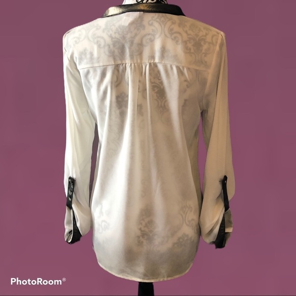 DAYTRIP sheer ombré bronze off white top - Picture 6 of 9